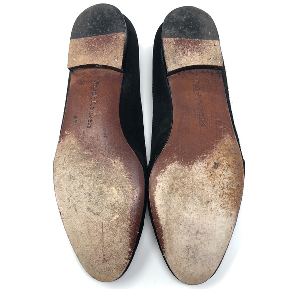 Ralph Lauren Velvet Black Embroiled Logo 5.5 Italy - Picture 5 of 6